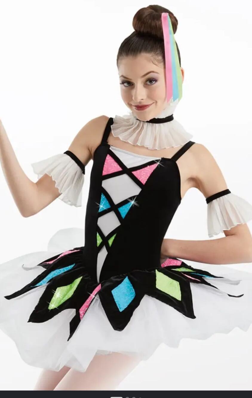 Weissmans Harlequin circus clown Ballet costume large child
